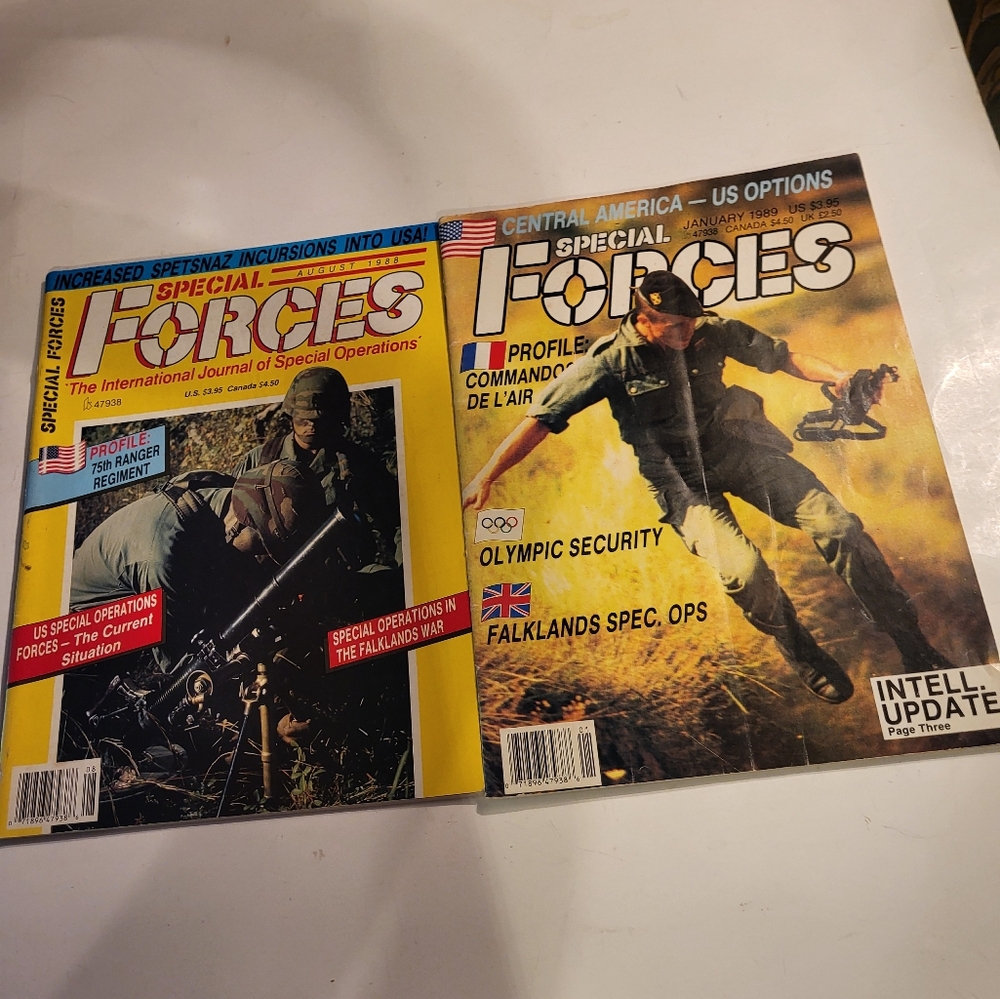 Special Forces Magazine 8/1988, 1/1989 Falklands War 75th Rangers Regiment